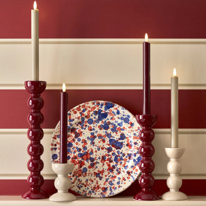 Extra Tall Cherry Bobbin Candlestick - 33cm