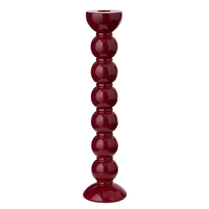 Extra Tall Cherry Bobbin Candlestick - 33cm