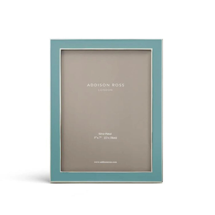 Chambray Enamel & Silver Frame