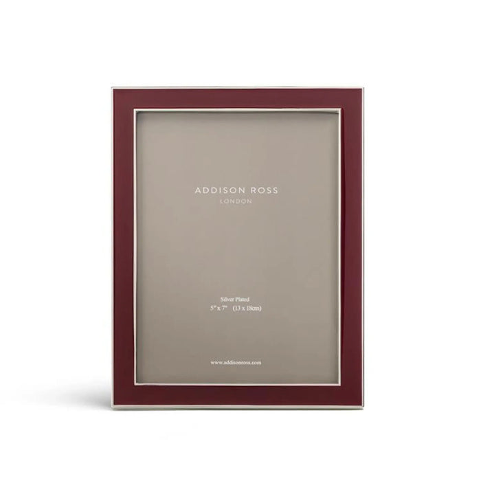 Cherry Enamel & Silver Frame