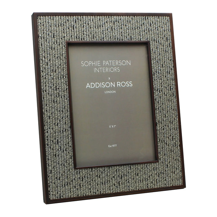 Grey Tweed Rattan Frame