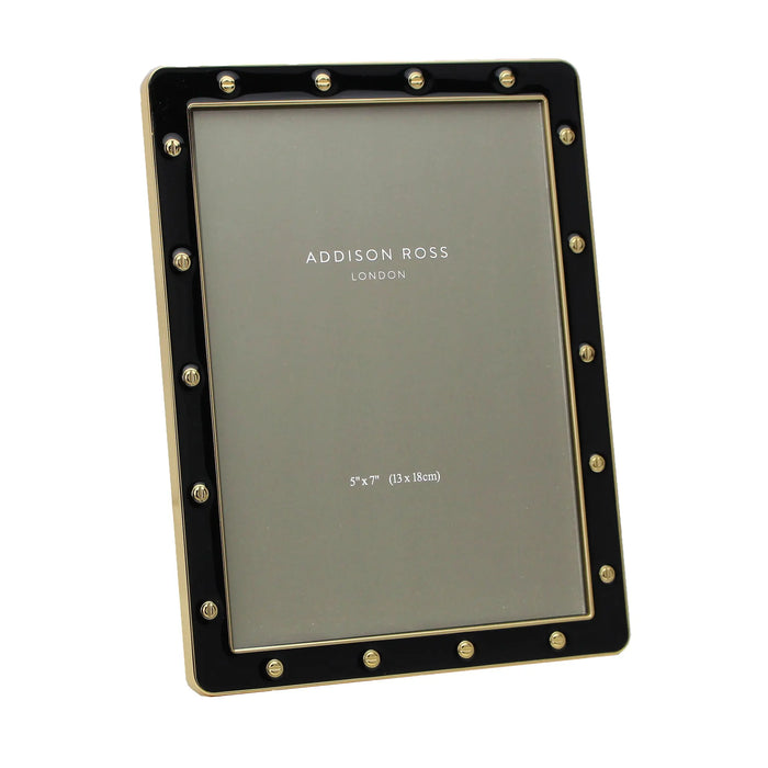 Black Enamel & Gold Locket Frame 5x7