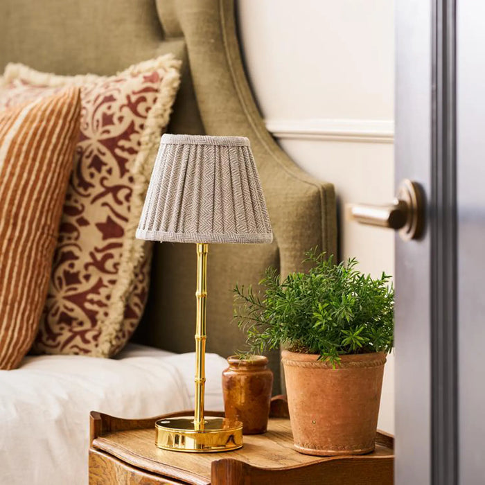 Herringbone Light Grey Empire Lampshade - 16cm