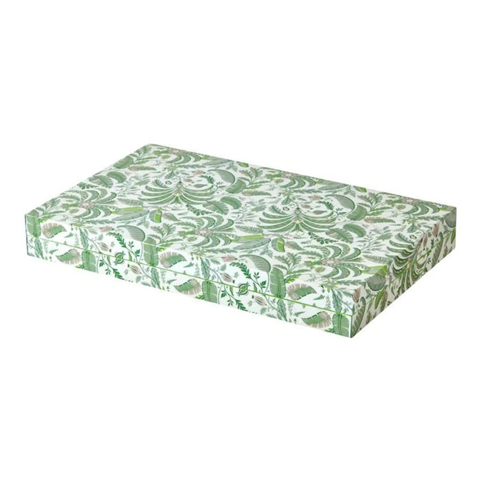 Palm Beach Green Lacquer Backgammon Set