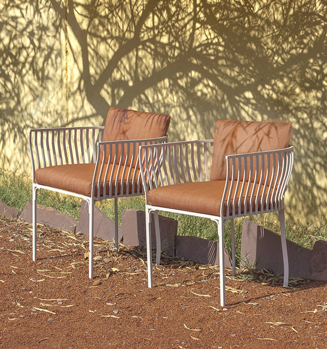 Ethimo Venexia Dining Armchair Limestone white