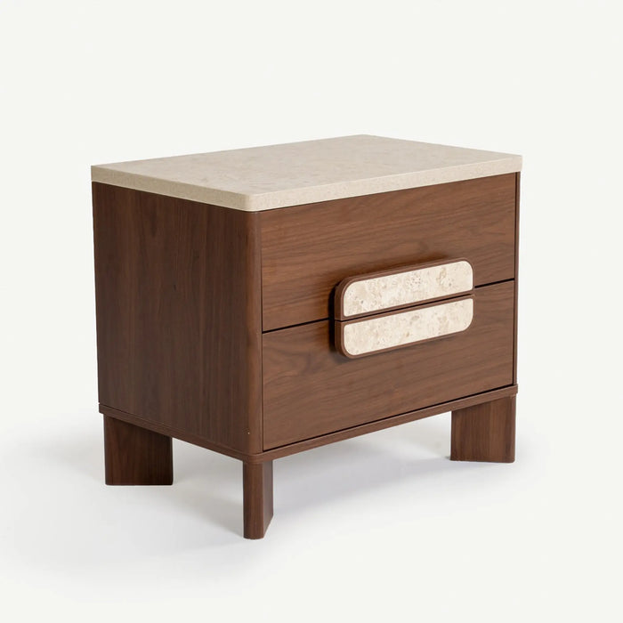 Vogue lll Bedside Table Walnut