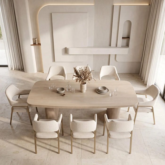 Wulian 8 Seater Dining Table Whitewash